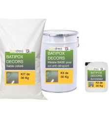 BATIPOX DECORS résine anti-dérapante Kit de 30 KG