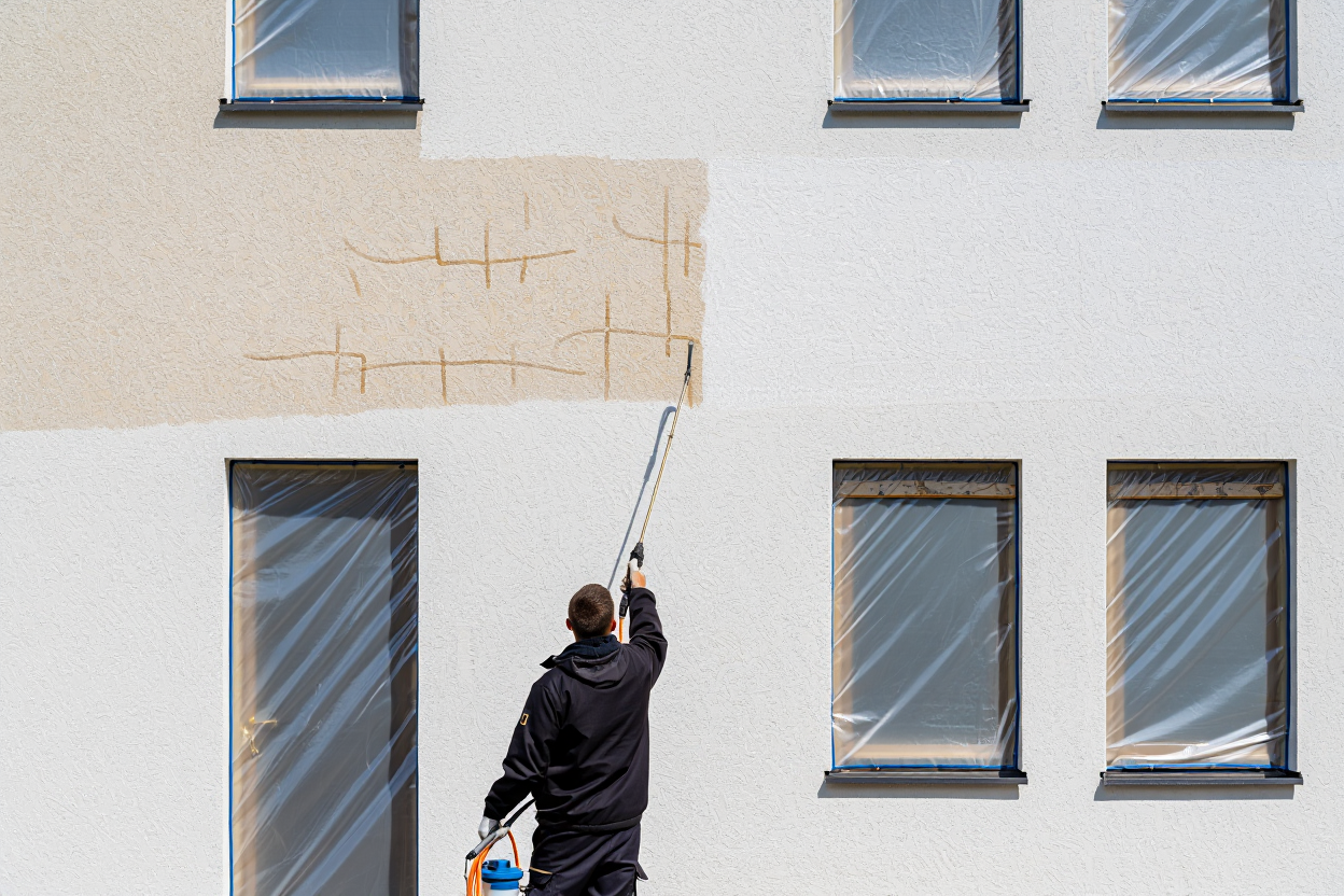 Application de l'hydrofuge par pulvérisation