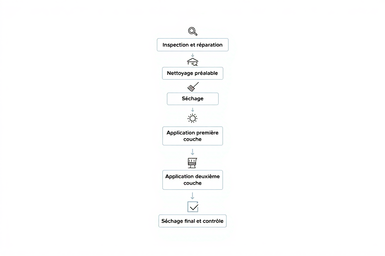 Processus d'application hydrofuge