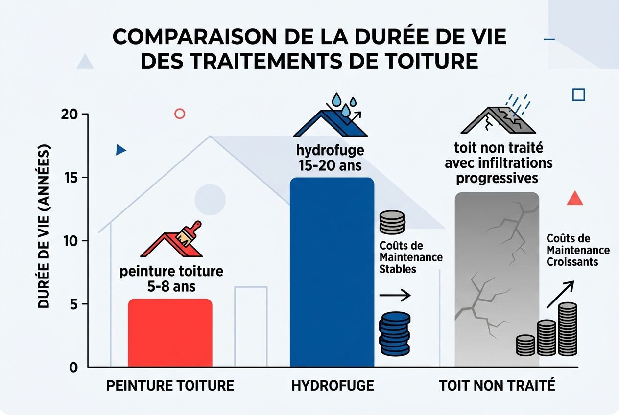 Comparaison durée de vie hydrofuge vs peinture