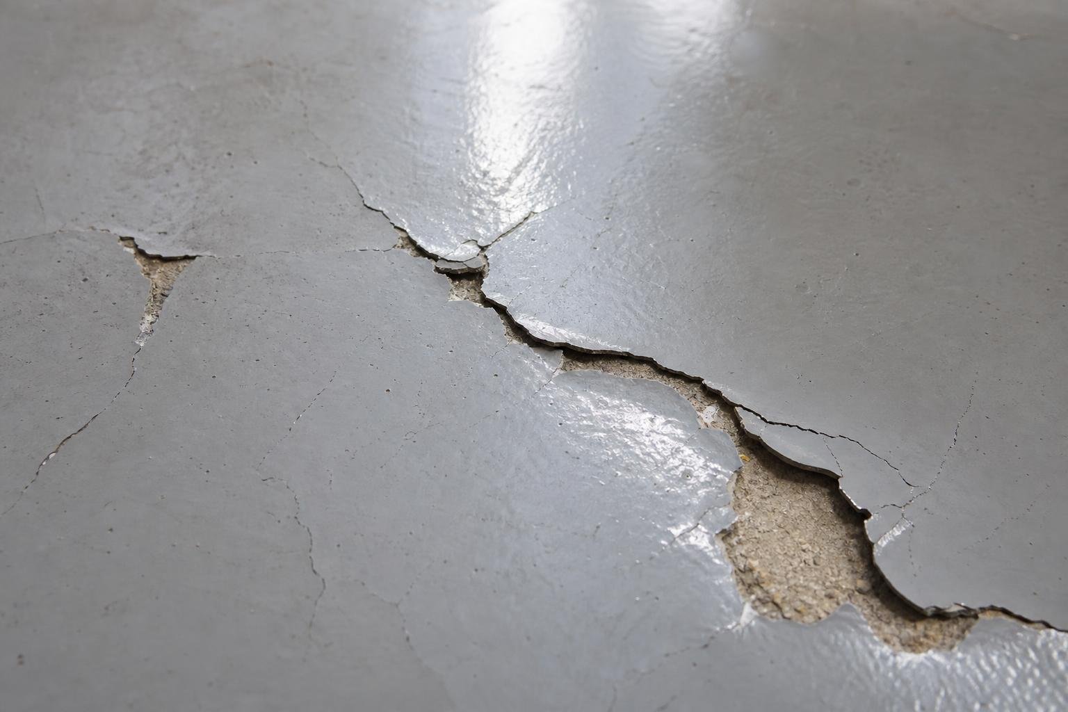 Problème fissures résine sol : causes et réparation efficace