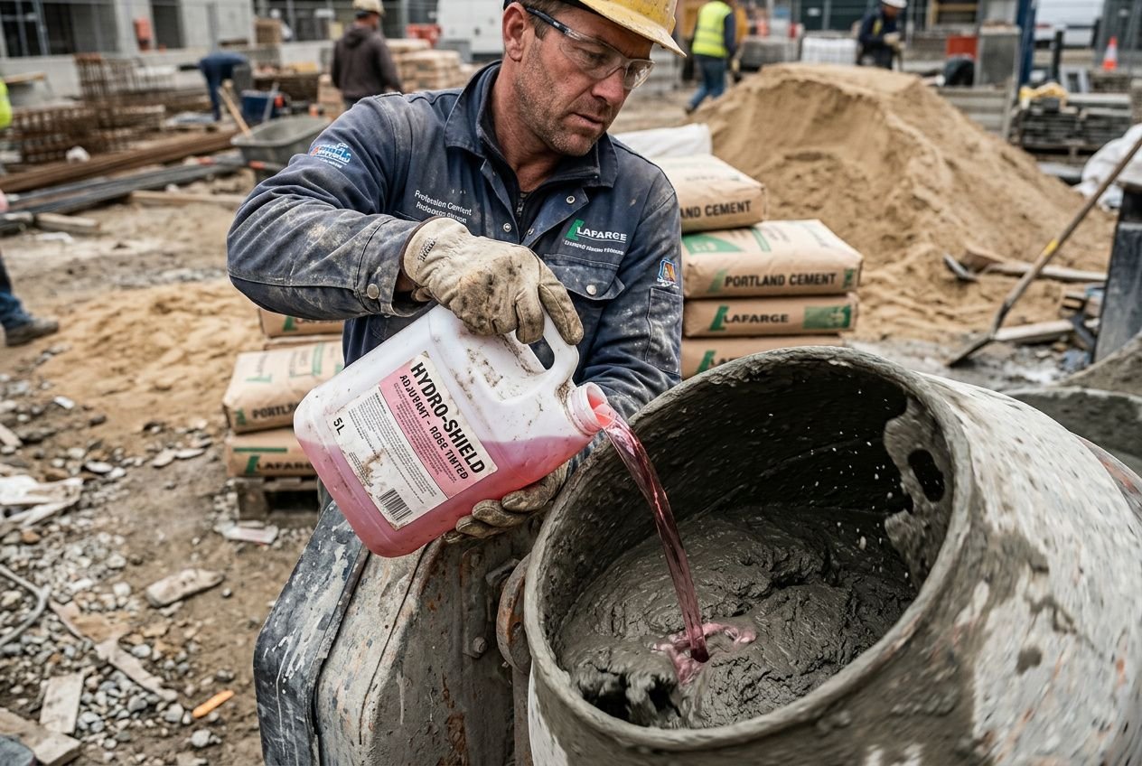 Adjuvant béton étanche : guide des hydrofuges pour bétons et mortiers