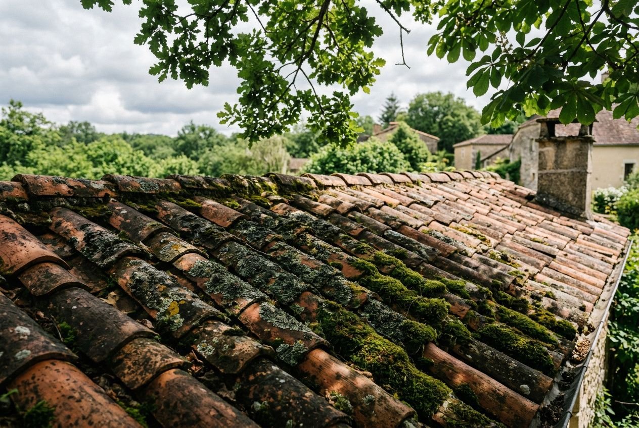 Lichen mousse toiture : causes, risques et solutions anti-lichen