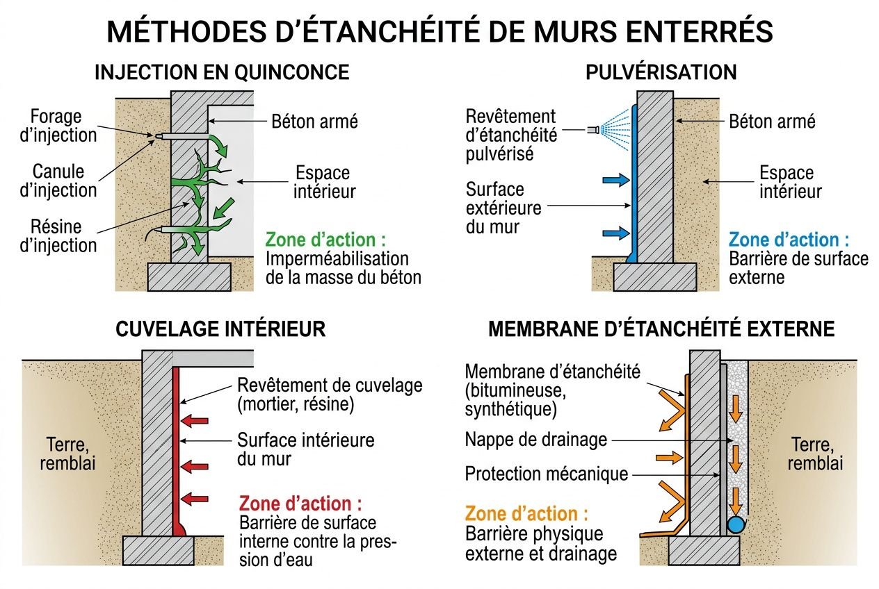 Infiltration d'eau au sous-sol : causes et solutions efficaces