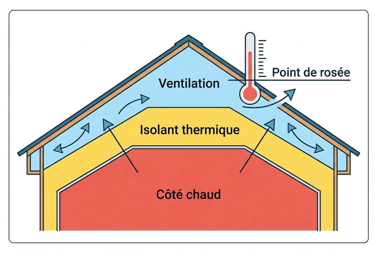 Condensation sous toiture : causes et solutions pour l'éviter